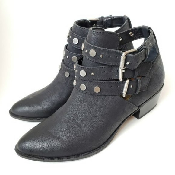 CIRCUS By Sam Edelman Henna Size 6 Black + Silver Studded Bootie - Picture 4 of 8